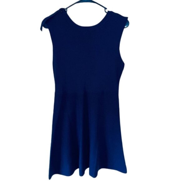 NWT Love Scarlett Petite Sleeveless Ribbed Bow Sweater Dress – Blue - Size PM - Picture 12 of 13